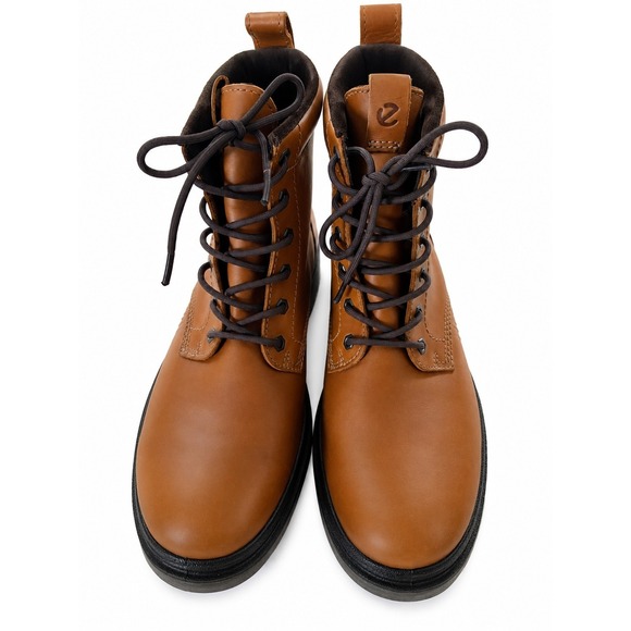 Ecco Shoes - ECCO Grainer Leather Workwear Casual Boots Size 9.5M Amber Brown